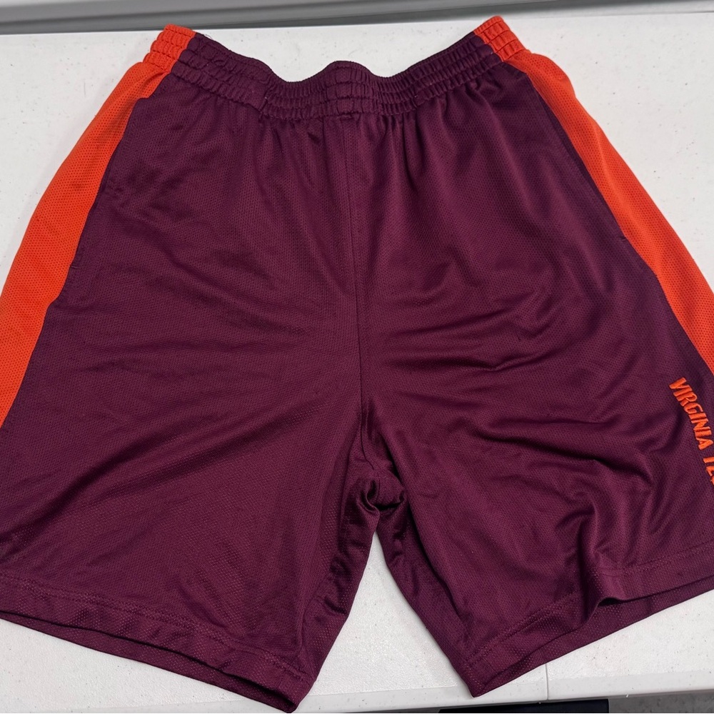 Men's medium Nike Virginia Tech Maroon and Orange Athletic Shorts
